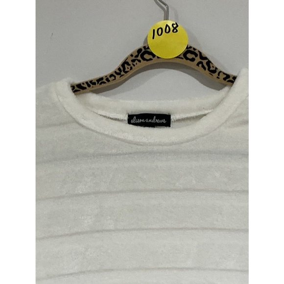 Woman’s Alison Andrews Size Medium Ivory Soft & Fluffy Pullover Sweater - Picture 2 of 7